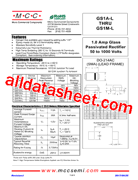 GS1A-L Datasheet PDF - Micro Commercial Components