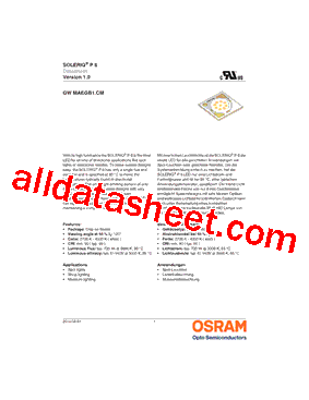 GW-MAEGB1.CM Datasheet PDF - OSRAM GmbH