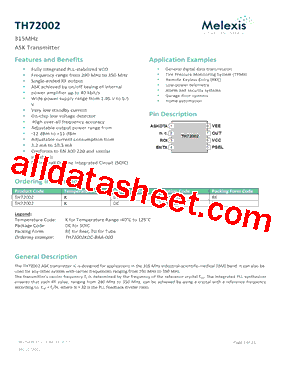 TH72002 Datasheet PDF - Melexis Microelectronic Systems