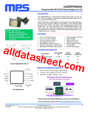 MEZDPD3603A Datasheet PDF - Monolithic Power Systems