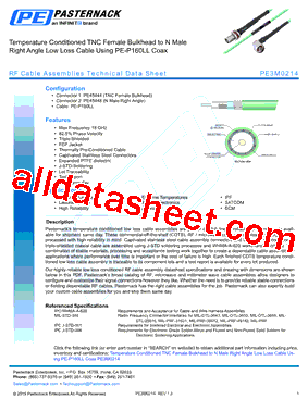 PE3M0214 Datasheet PDF - Pasternack Enterprises, Inc.