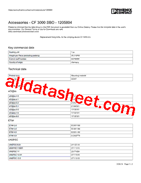 1205804 Datasheet PDF - PHOENIX CONTACT