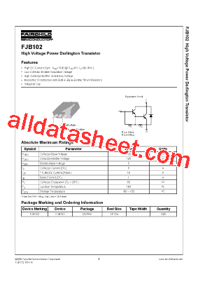 FJB102 Datasheet PDF - Fairchild Semiconductor