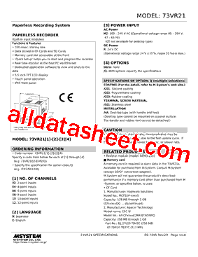 73VR2108-E-R Datasheet PDF - M-System Co.,Ltd.