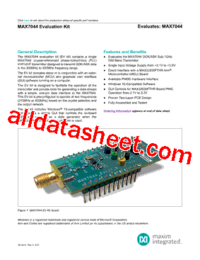 MAX7044 Datasheet PDF - Maxim Integrated Products