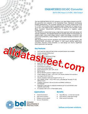 SSQE48T20033 Datasheet PDF - Bel Fuse Inc.