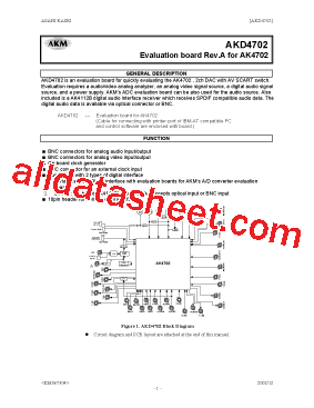 AKD4702 Datasheet PDF - Asahi Kasei Microsystems