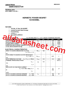 SHD224502 Datasheet PDF - Sensitron