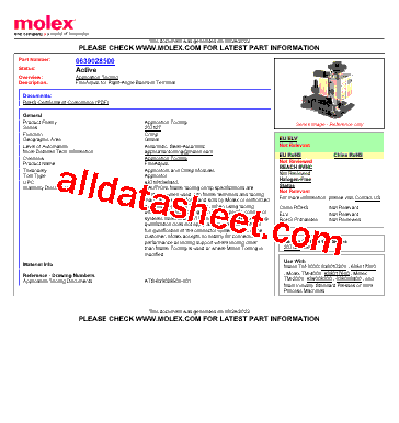 0639028500 Datasheet PDF - Molex Electronics Ltd.