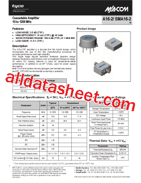 A16-2 Datasheet PDF - Tyco Electronics