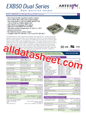 EXB50 Datasheet PDF - Artesyn Technologies