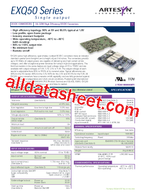 EXQ50 Datasheet PDF - Artesyn Technologies