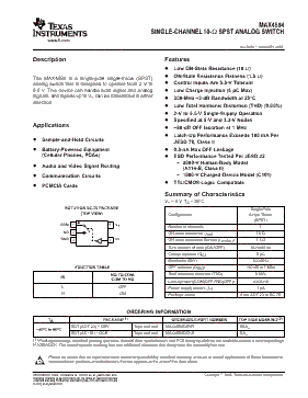 MAX4594 Datasheet PDF - Texas Instruments