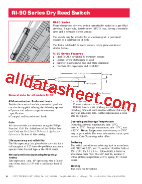 RI-90 Datasheet PDF - Coto Technology