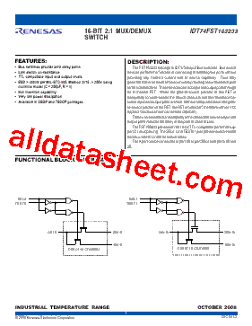 74FST163223PA Datasheet PDF - Renesas Technology Corp