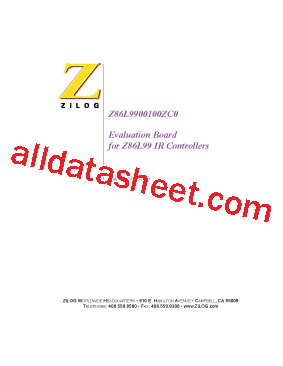 Z86L9900100ZC0 Datasheet PDF - Zilog, Inc.
