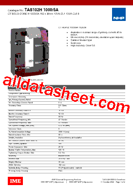 TAS102H10005A Datasheet PDF - NHP Electrical Engineering Products