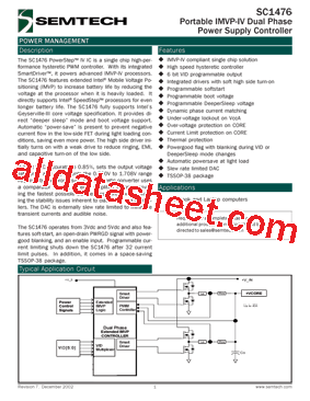 SC1476 Datasheet PDF - Semtech Corporation