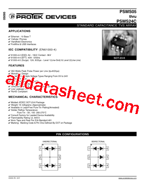 PSMS05C Datasheet PDF - Protek Devices