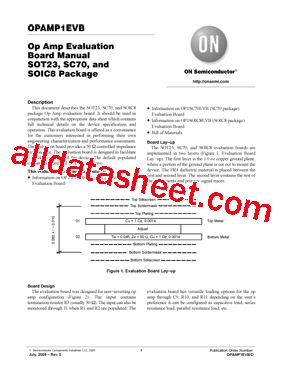 OPAMP1EVB Datasheet PDF - ON Semiconductor