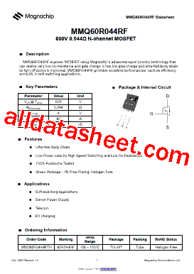 MMQ60R044RF Datasheet PDF - MagnaChip Semiconductor.