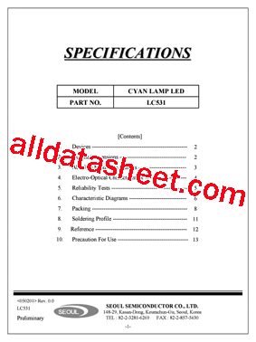 LM321 Datasheet PDF - Seoul Semiconductor