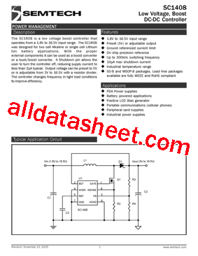 SC1408 Datasheet PDF - Semtech Corporation
