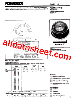 R9G20815 Datasheet PDF - Powerex Power Semiconductors
