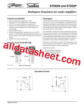 STD02N Datasheet PDF - Allegro MicroSystems