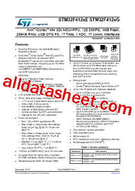 STM32F412RGH6 Datasheet PDF - STMicroelectronics
