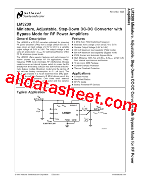 LM3200 Datasheet PDF - National Semiconductor (TI)