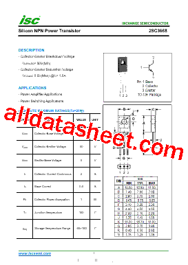 2SC3668 Datasheet PDF - Inchange Semiconductor Company Limited