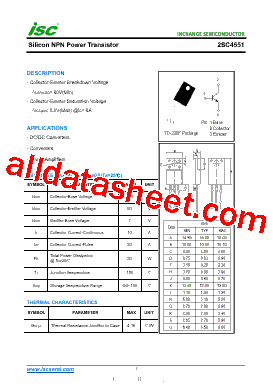 2SC4551 Datasheet PDF - Inchange Semiconductor Company Limited