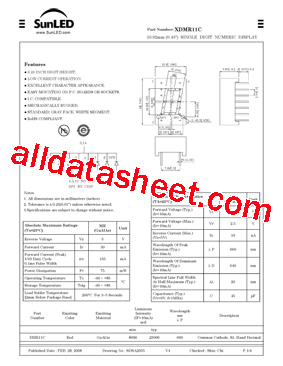 XDMR11C Datasheet PDF - SunLED Corporation