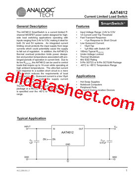 AAT4612 Datasheet PDF - Advanced Analogic Technologies