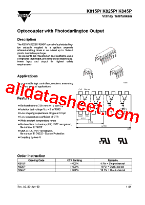 K815P Datasheet PDF - Vishay Siliconix