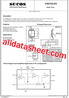 SMSNE555 Datasheet PDF - SeCoS Halbleitertechnologie GmbH