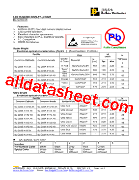 BL-Q25E-41S Datasheet PDF - BetLux Electronics