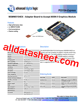 MSMMX104EX Datasheet PDF - ADL Embedded Solutions