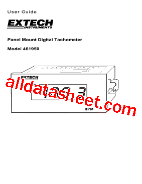 461950 Datasheet PDF - Extech Instruments Corporation.