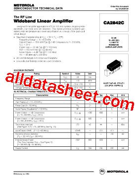 CA2842C Datasheet PDF - Motorola, Inc