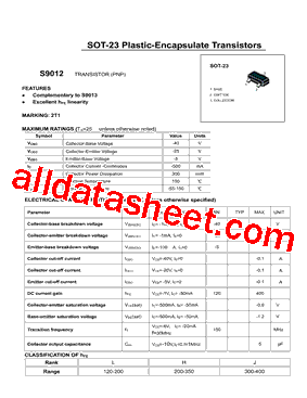S9012 Datasheet PDF - Daya Electric Group Co., Ltd.