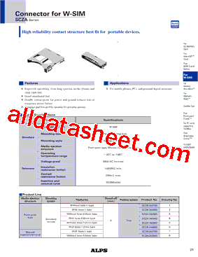 SCZA Datasheet PDF - ALPS ELECTRIC CO.,LTD.