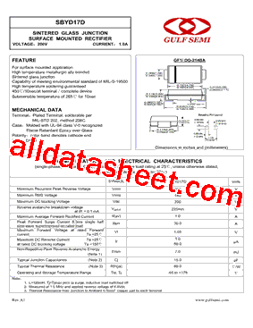 SBYD17D Datasheet PDF - Gulf Semiconductor