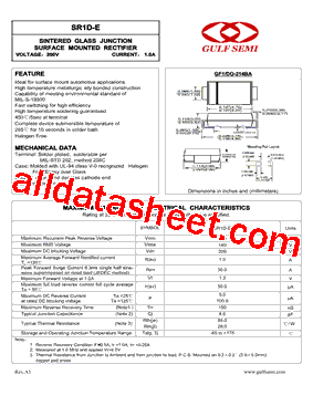 SR1D-E Datasheet PDF - Gulf Semiconductor