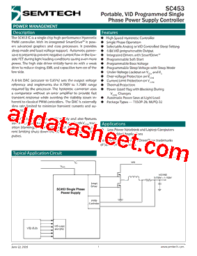 SC453 Datasheet PDF - Semtech Corporation