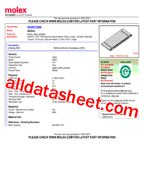0250011006 Datasheet PDF - Molex Electronics Ltd.