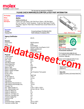 0876642004 Datasheet PDF - Molex Electronics Ltd.