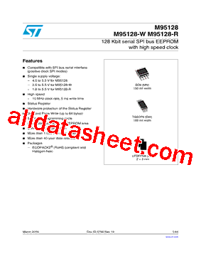 M95128-RMB6P/P Datasheet PDF - STMicroelectronics