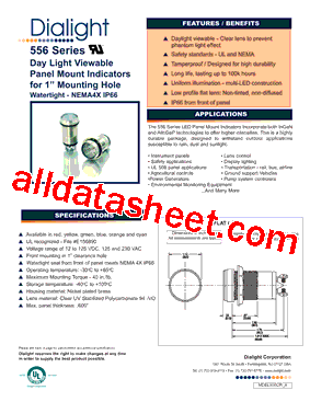 556-1503-314F Datasheet PDF - Dialight Corporation